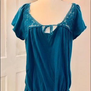 XL teal tunic t shirt.
